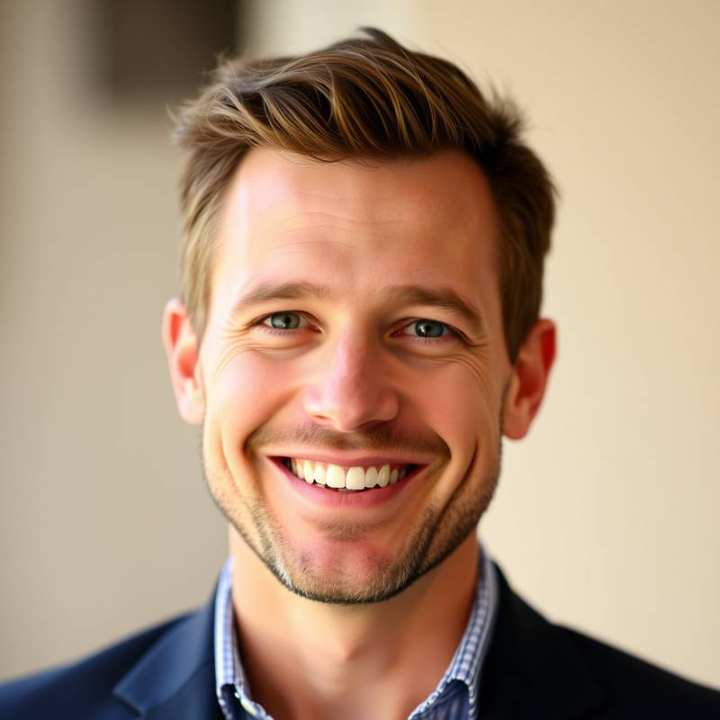 Portret van Julian Smits, een gedreven stemcoach en presentatietrainer met een warme en professionele uitstraling.